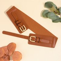 Vacation Modern Style Classic Style Solid Color Pu Leather Alloy Buckle Women's Leather Belts main image 9