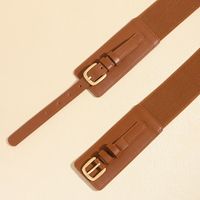 Vacation Modern Style Classic Style Solid Color Pu Leather Alloy Buckle Women's Leather Belts main image 10