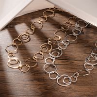 Exaggerated Sexy Streetwear Circle Gold Plated Silver Plated Alloy Wholesale Necklace main image 1