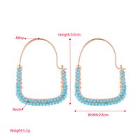 1 Pair Simple Style Geometric Inlay Alloy Resin Hoop Earrings main image 2