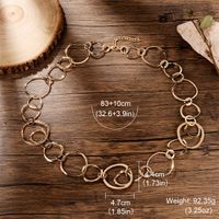 Exaggerated Sexy Streetwear Circle Gold Plated Silver Plated Alloy Wholesale Necklace sku image 1