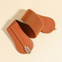 Vacation Modern Style Classic Style Leaf Solid Color Pu Leather Alloy Buckle Women's Leather Belts main image 10