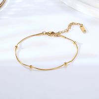 Simple Style Solid Color 304 Stainless Steel 18K Gold Plated Bracelets In Bulk main image 3