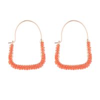 1 Pair Simple Style Geometric Inlay Alloy Resin Hoop Earrings sku image 1