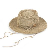Women's Vacation Solid Color Braid Wide Eaves Straw Hat sku image 1