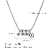 Edelstahl 304 18 Karat Vergoldet Einfacher Stil Überzug Linien Halskette Mit Anhänger sku image 1