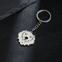 Japanese Style Sweet Artistic Animal Dog Stainless Steel Polishing Bag Pendant Keychain main image 4