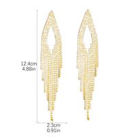 1 Pair Elegant Glam Tassel Inlay Alloy Rhinestones Drop Earrings main image 2