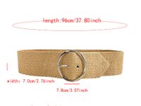 Vacation Modern Style Classic Style Solid Color Alloy Straw Buckle Women's Woven Belts main image 2