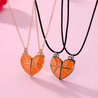 Wholesale Jewelry Casual Sports Basketball Football Alloy Pendant Necklace main image 4