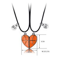Wholesale Jewelry Casual Sports Basketball Football Alloy Pendant Necklace sku image 4