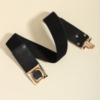 Vacation Modern Style Classic Style Solid Color Pu Leather Alloy Buckle Women's Leather Belts main image 3