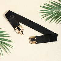 Vacation Modern Style Classic Style Solid Color Pu Leather Alloy Buckle Women's Leather Belts main image 8