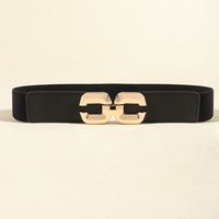 Vacation Modern Style Classic Style Solid Color Pu Leather Alloy Buckle Women's Leather Belts sku image 2