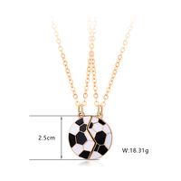 Wholesale Jewelry Casual Sports Basketball Football Alloy Pendant Necklace sku image 2