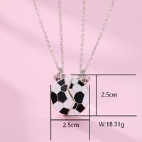 Wholesale Jewelry Casual Sports Basketball Football Alloy Pendant Necklace sku image 1