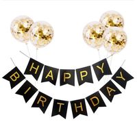 Cartoon Style Letter Paper Daily Party Banner Balloons main image 1