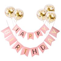 Cartoon Style Letter Paper Daily Party Banner Balloons main image 2