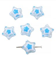 2 Pieces 13mm Hole 1~1.9mm Glass Star Beads sku image 1