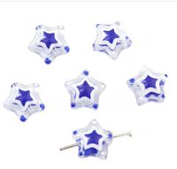 2 Pieces 13mm Hole 1~1.9mm Glass Star Beads sku image 2