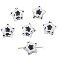 2 Pieces 13mm Hole 1~1.9mm Glass Star Beads sku image 4