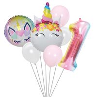 Cute Rainbow Star Unicorn Aluminum Film Home Party Carnival Balloons sku image 6