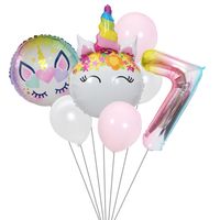Cute Rainbow Star Unicorn Aluminum Film Home Party Carnival Balloons sku image 12
