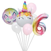 Cute Rainbow Star Unicorn Aluminum Film Home Party Carnival Balloons sku image 11