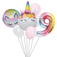 Cute Rainbow Star Unicorn Aluminum Film Home Party Carnival Balloons sku image 14