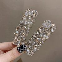 Women's Glam Shiny Geometric Artificial Pearl Rhinestone Hair Clip main image 5