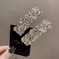 Women's Glam Shiny Geometric Artificial Pearl Rhinestone Hair Clip main image 2