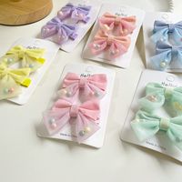 Women's Sweet Simple Style Bow Knot Gauze Hair Clip main image 1