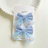 Women's Sweet Simple Style Bow Knot Gauze Hair Clip main image 3