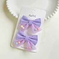 Women's Sweet Simple Style Bow Knot Gauze Hair Clip sku image 2