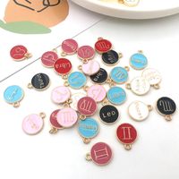 A Pack Of 12 Simple Style Constellation Alloy Enamel Jewelry Accessories main image 3