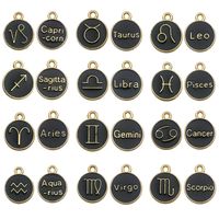 A Pack Of 12 Simple Style Constellation Alloy Enamel Jewelry Accessories sku image 4
