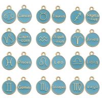 A Pack Of 12 Simple Style Constellation Alloy Enamel Jewelry Accessories sku image 5