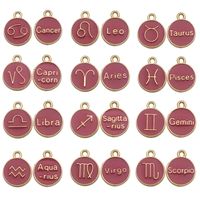 A Pack Of 12 Simple Style Constellation Alloy Enamel Jewelry Accessories sku image 6