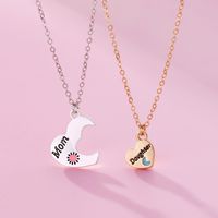 Cute Letter Moon Heart Shape Alloy Plating Mother'S Day Unisex Pendant Necklace main image 1
