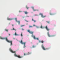 100 PCS/Package Soft Clay Heart Shape Beads sku image 4