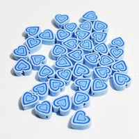 100 PCS/Package Soft Clay Heart Shape Beads sku image 7