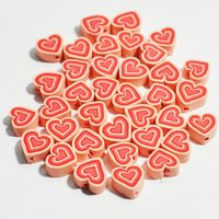100 PCS/Package Soft Clay Heart Shape Beads sku image 5