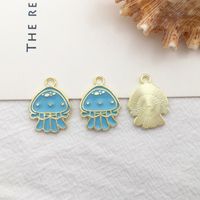 1 Piece Simple Style Heart Shape Mermaid Fish Scales Alloy Enamel Pendant Jewelry Accessories sku image 7