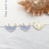 1 Piece Simple Style Heart Shape Mermaid Fish Scales Alloy Enamel Pendant Jewelry Accessories sku image 4