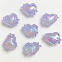 10 PCS/Package Arylic Star Heart Shape Beads sku image 8