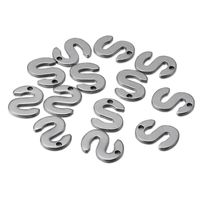 50 Pcs/package Simple Style Letter Stainless Steel Pendant Jewelry Accessories sku image 19