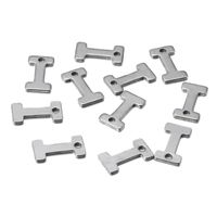 50 Pcs/package Simple Style Letter Stainless Steel Pendant Jewelry Accessories sku image 9