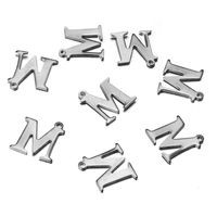 50 Pcs/package Simple Style Letter Stainless Steel Pendant Jewelry Accessories sku image 13