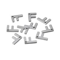 50 Pcs/package Simple Style Letter Stainless Steel Pendant Jewelry Accessories sku image 6