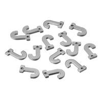 50 Pcs/package Simple Style Letter Stainless Steel Pendant Jewelry Accessories sku image 10
